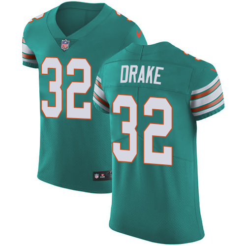 Nike Dolphins #32 Kenyan Drake Aqua Green Alternate Men's Stitched NFL Vapor Untouchable Elite Jersey